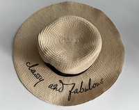 Mohito kapelusz z dużym rondem, haft napis, taśma logo