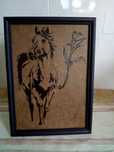 Quadro pirogravado