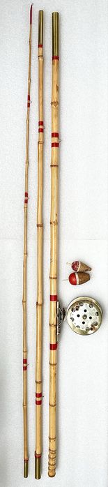 Retro Fishing wędka bambusowa Sprzęt Rybacki z kołowrotiem Mazowsze