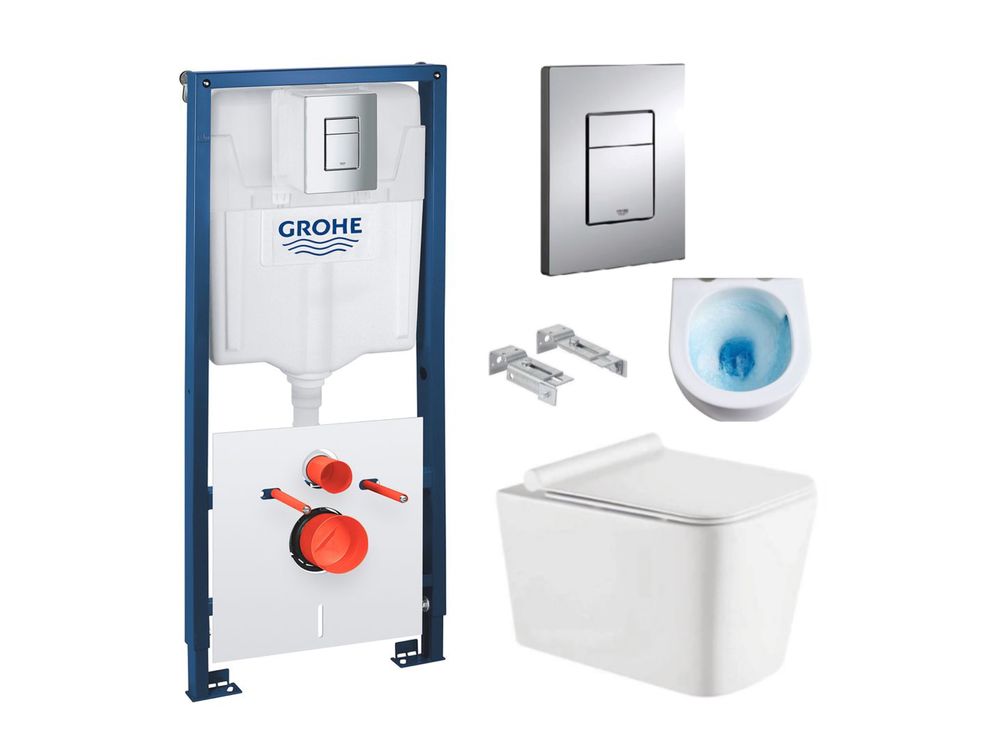 Інсталяція GROHE 39930000 з унітазом KollerPool Kvadro Tornado
