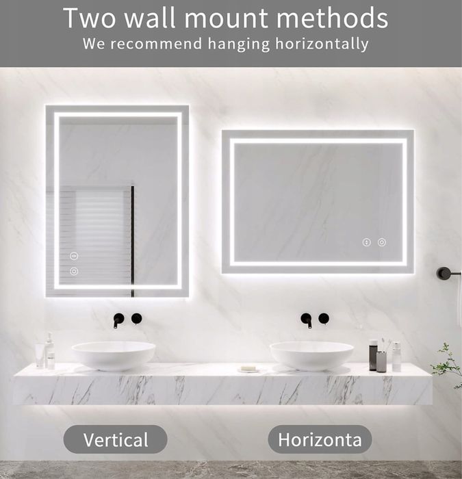 Lustro łazienkowe LED Dripex, 60 x 80 cm