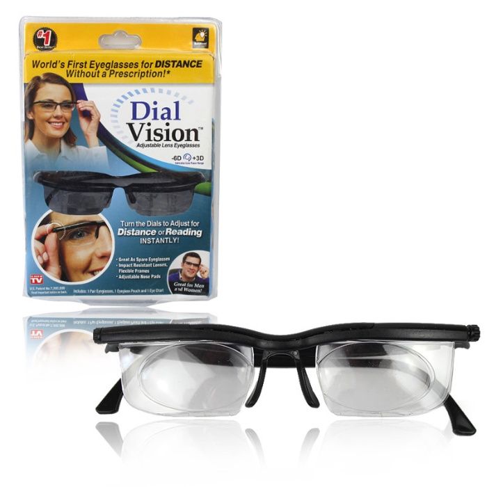 Очки, лупа с регулировкой линз увеличительные Dial Vision!