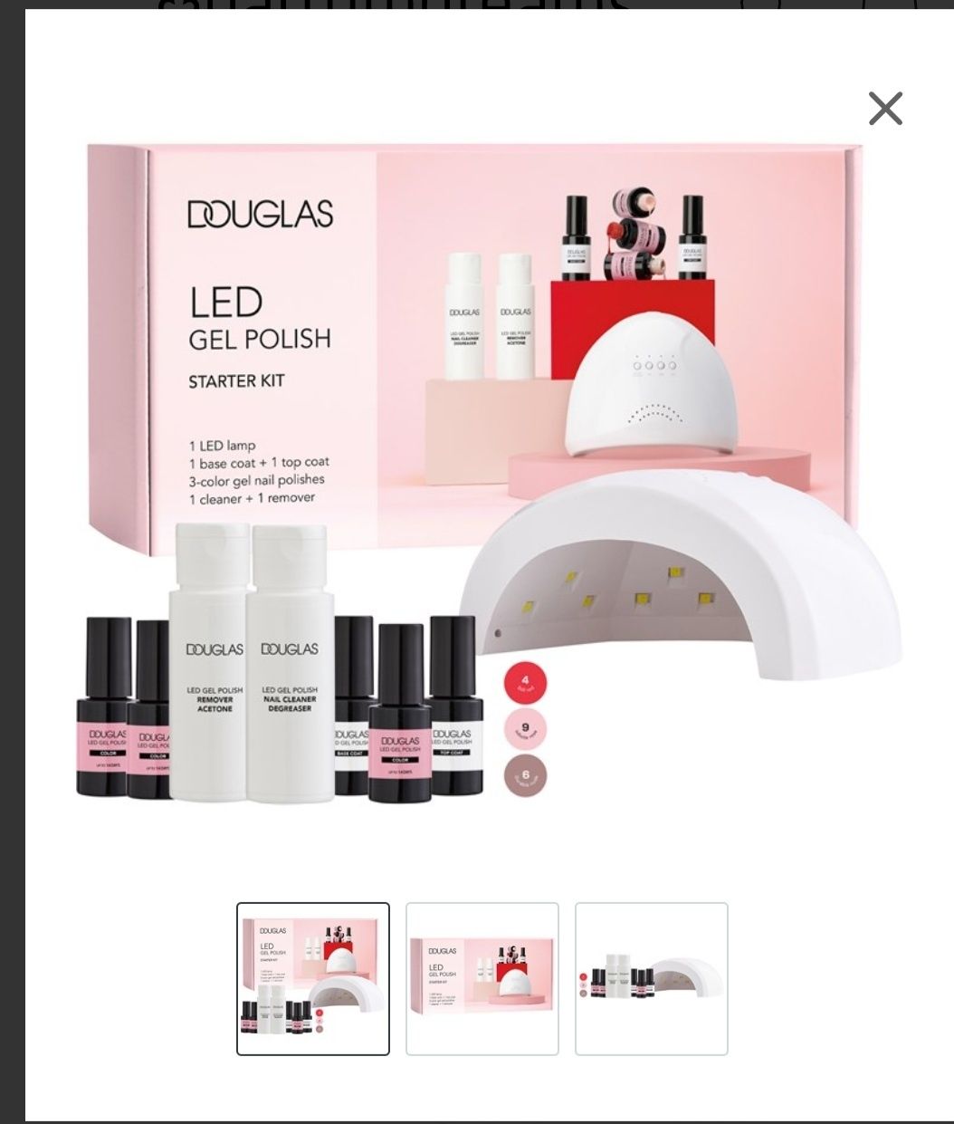 Startowy Zestaw do manicure  Douglas z lampą
