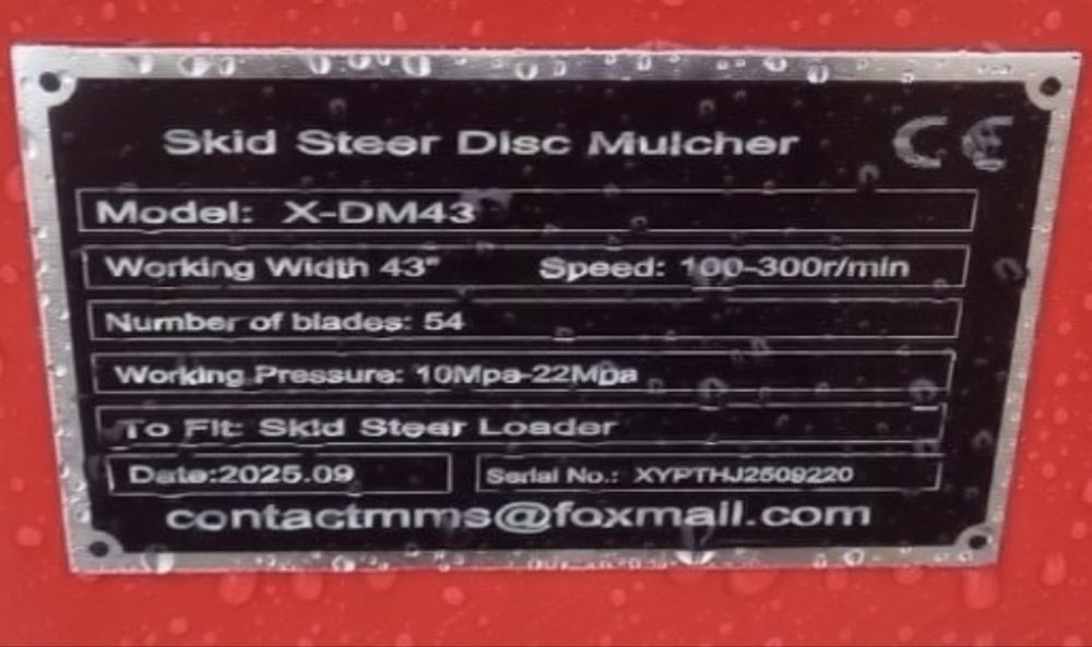 Mulczer tarczowy hydrauliczny do ładowarki mocowanie jak bobcat