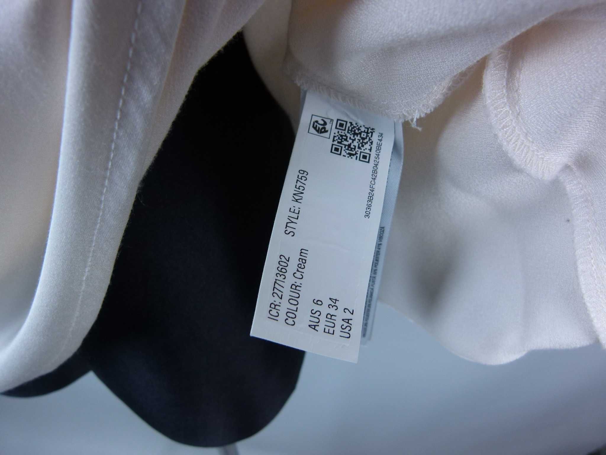 Forever New sukienka maxi ecru prążek satyna - 6 / 34