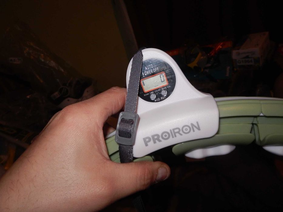 Wyprzedaż->J7608 Hula hop z wypustkami Proiron 35 cm zielony