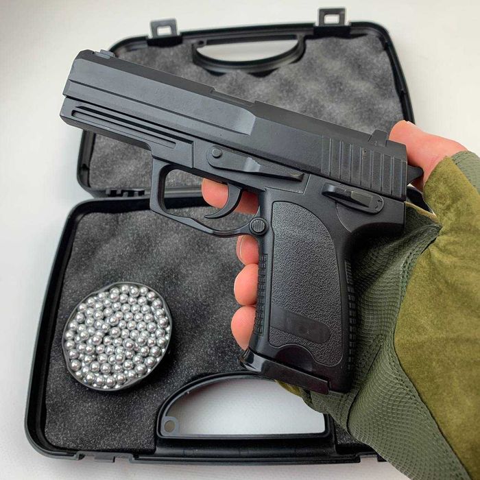 Металевий Іграшковий пістолет USP для дітей на кульках 6мм залізний