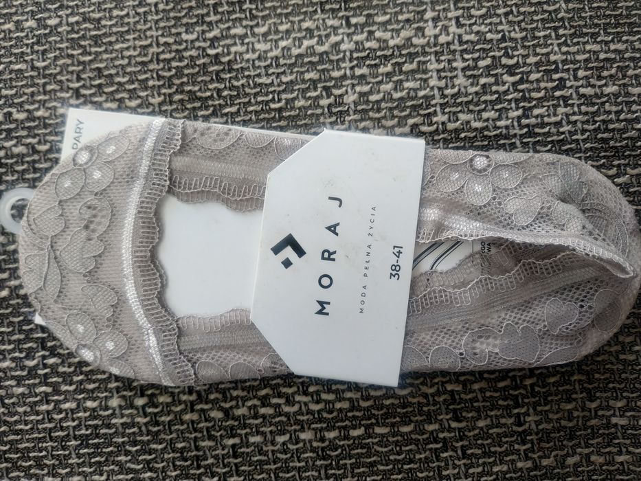 Koronkowe Stopki damskie Moraj Skarpetki baleriny