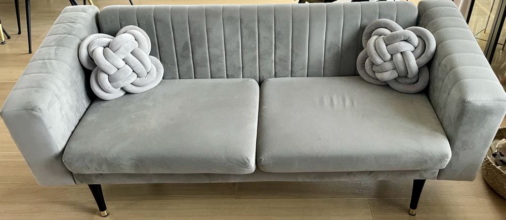 Sofa trzyosobowa scandi szara 180 cm. Okazja