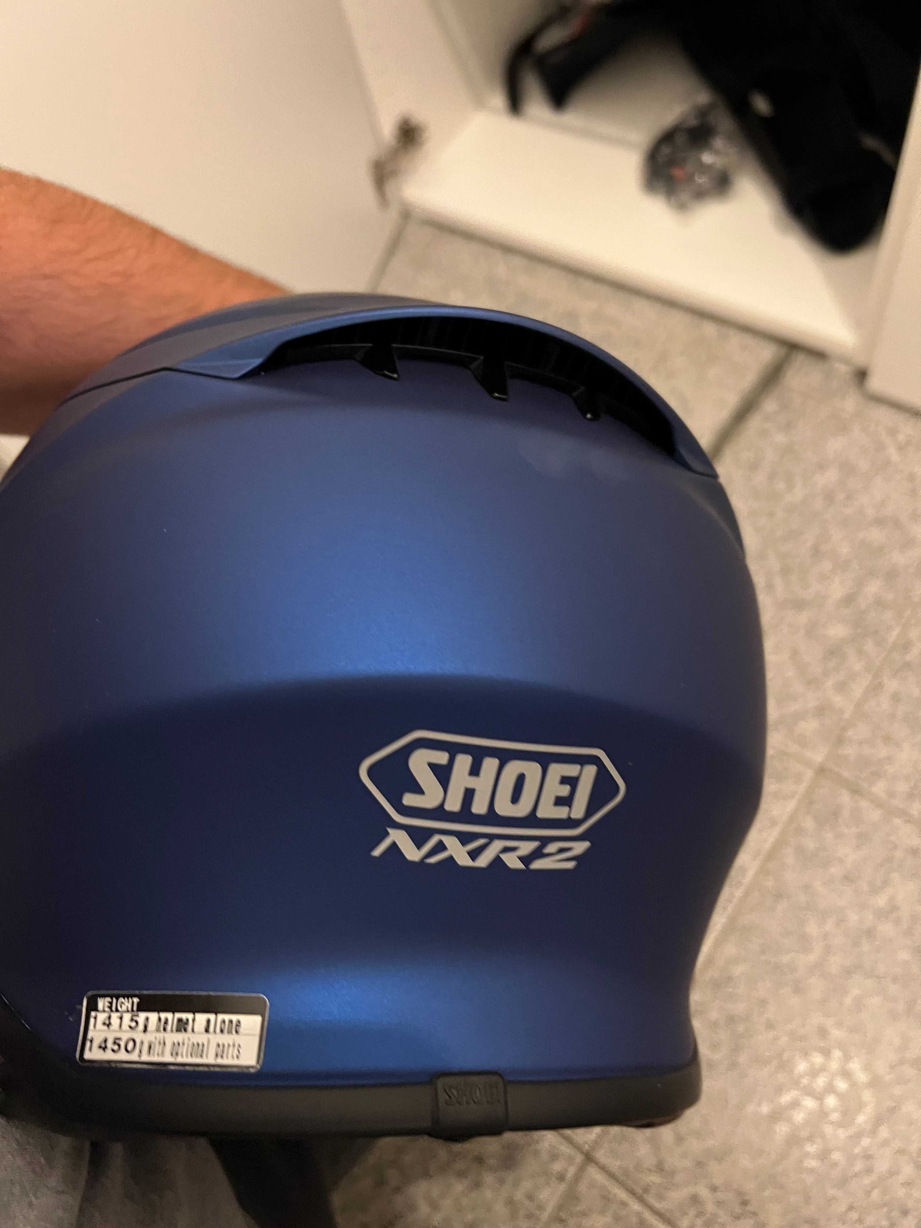 shoei nxr2 matt blue tamanho L + viseira cromática