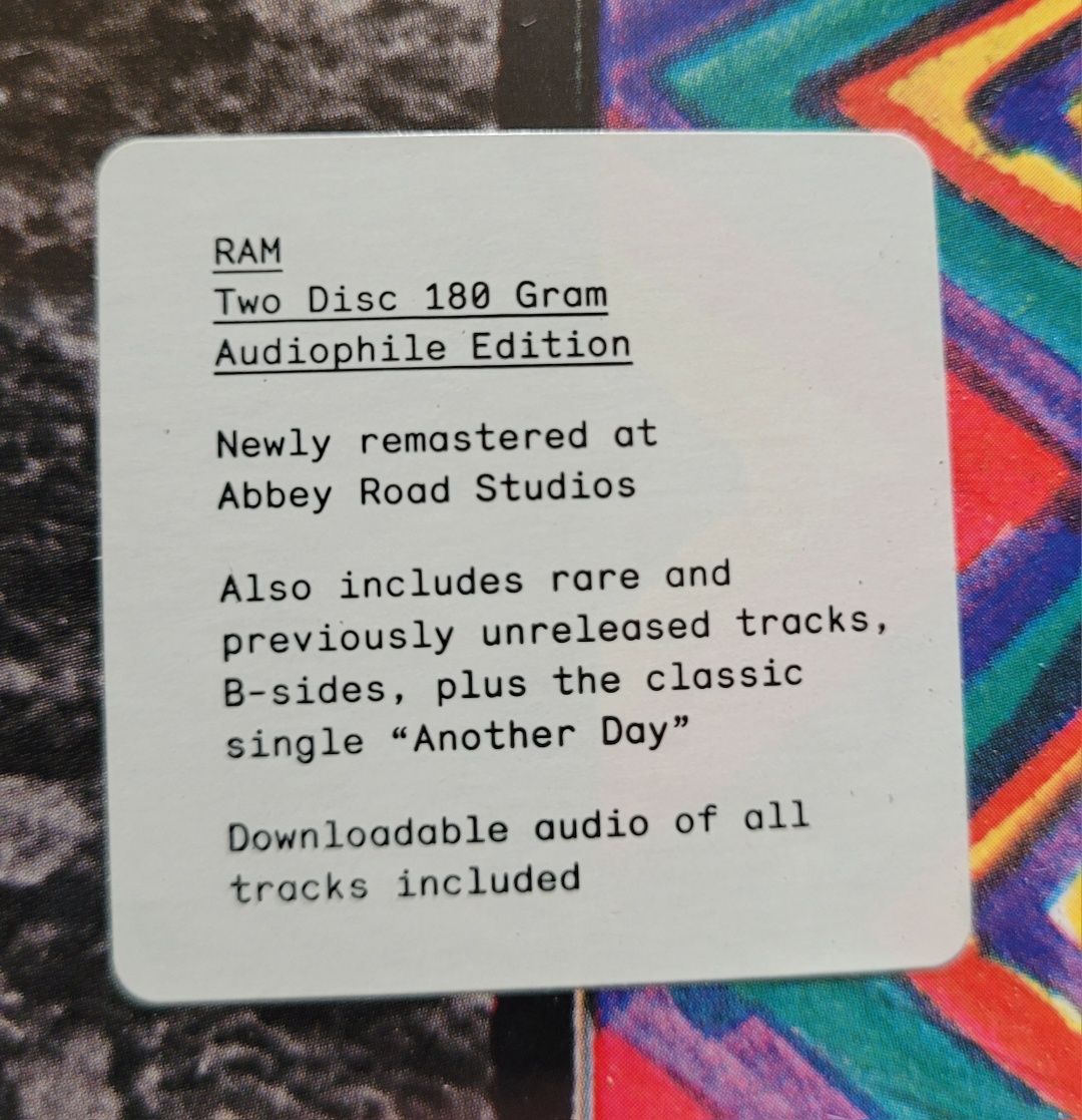 Paul And Linda McCartney – Ram LP
