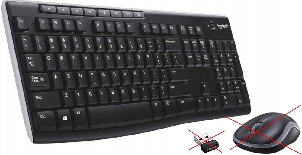 outlet klawiatura bezprzewodowa logitech mk270 włoska membranowa opis