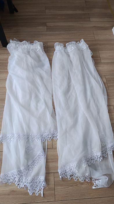 2 szt firanka łuk woal i gipiura 400x170