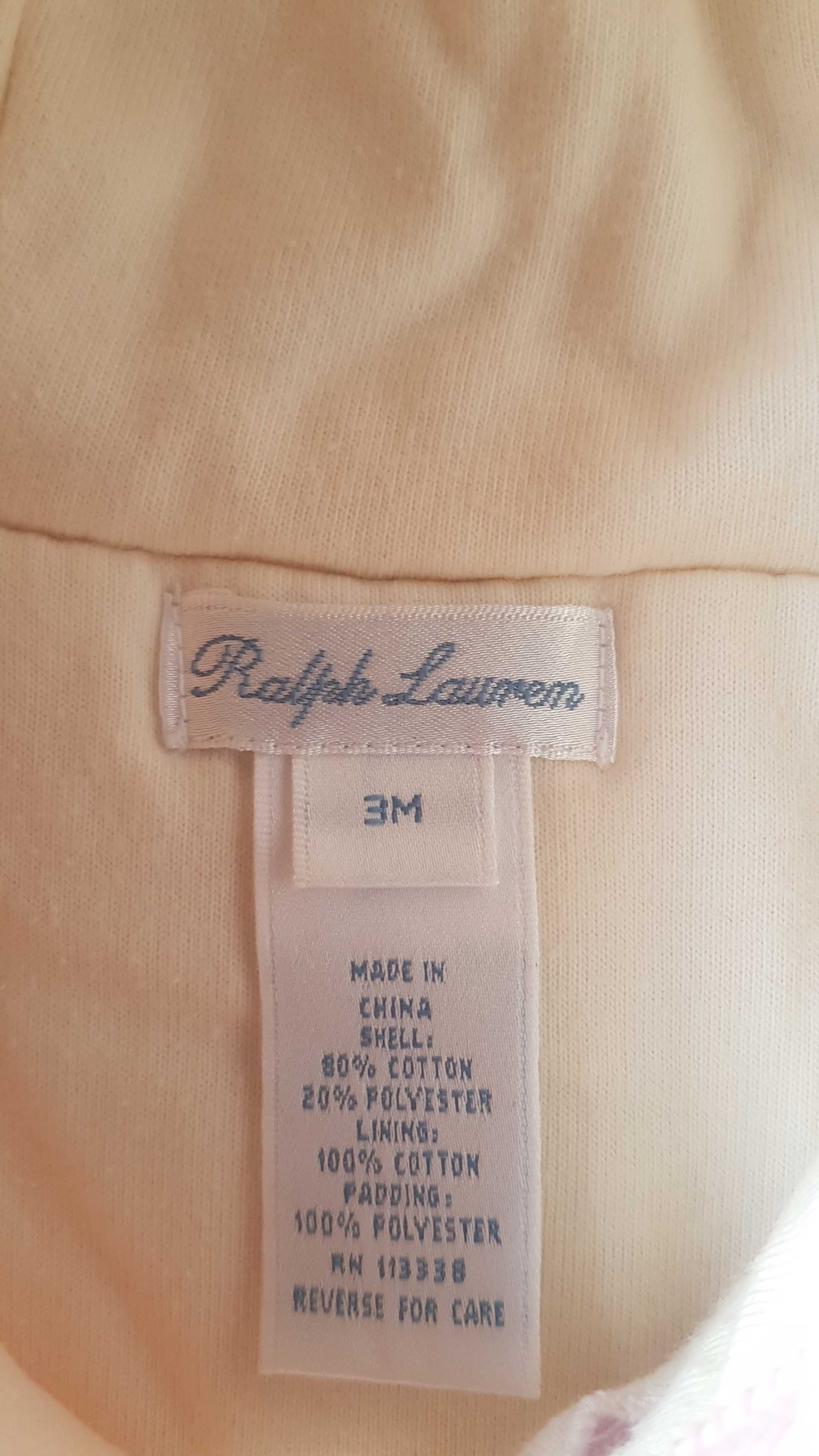 Kombinezon Ralph Lauren dla dziewczynki na 3 m-ce  - różowy rozm. 62