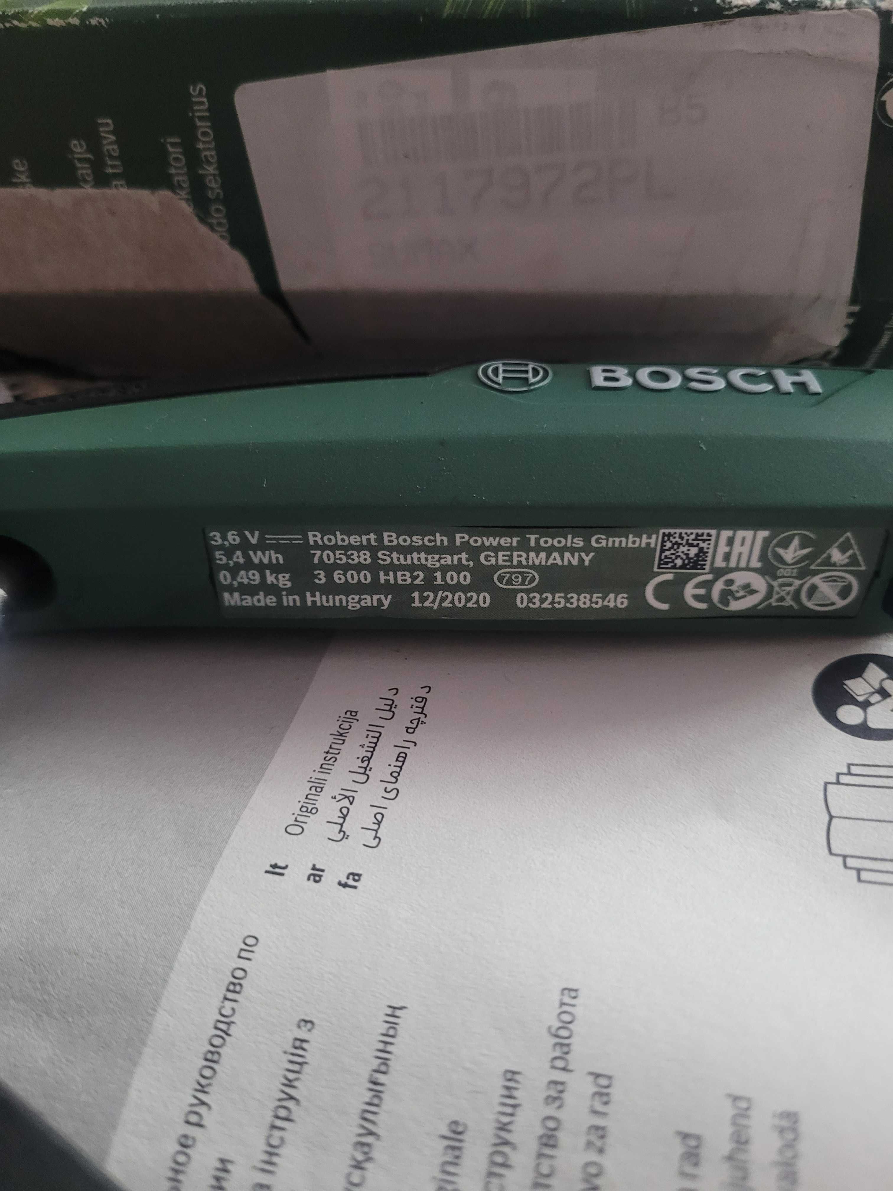 Akumulatorowy Sekator  Bosch