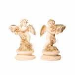 Conjunto 2 castiçais de anjos - 13cm altura - Arte Sacra