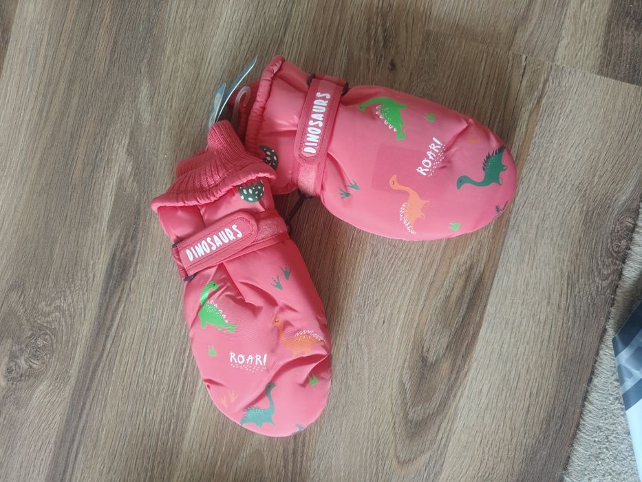 Rękawiczki dla dziewczynki ciepłe wodoodporne