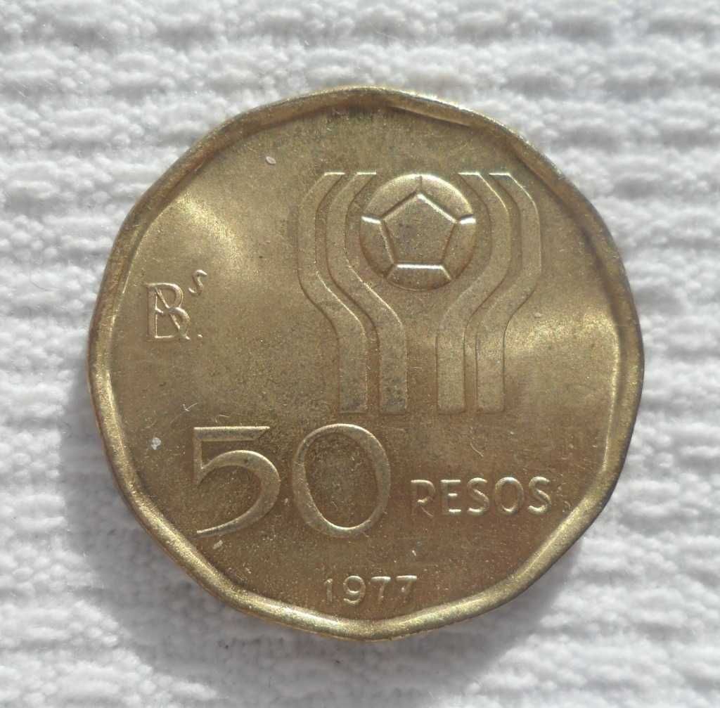 Argentyna 50 peso  Mundial 1978 Piłka Nożna.Stan!