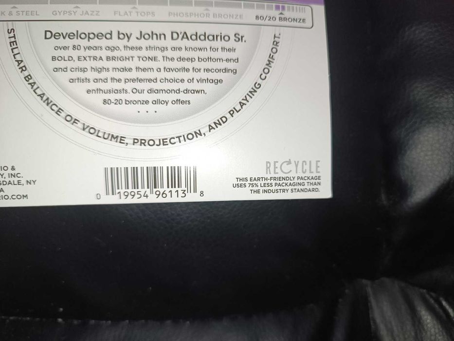 Струни для гітари daddario ej13 струни для акустичної гітари 11-52