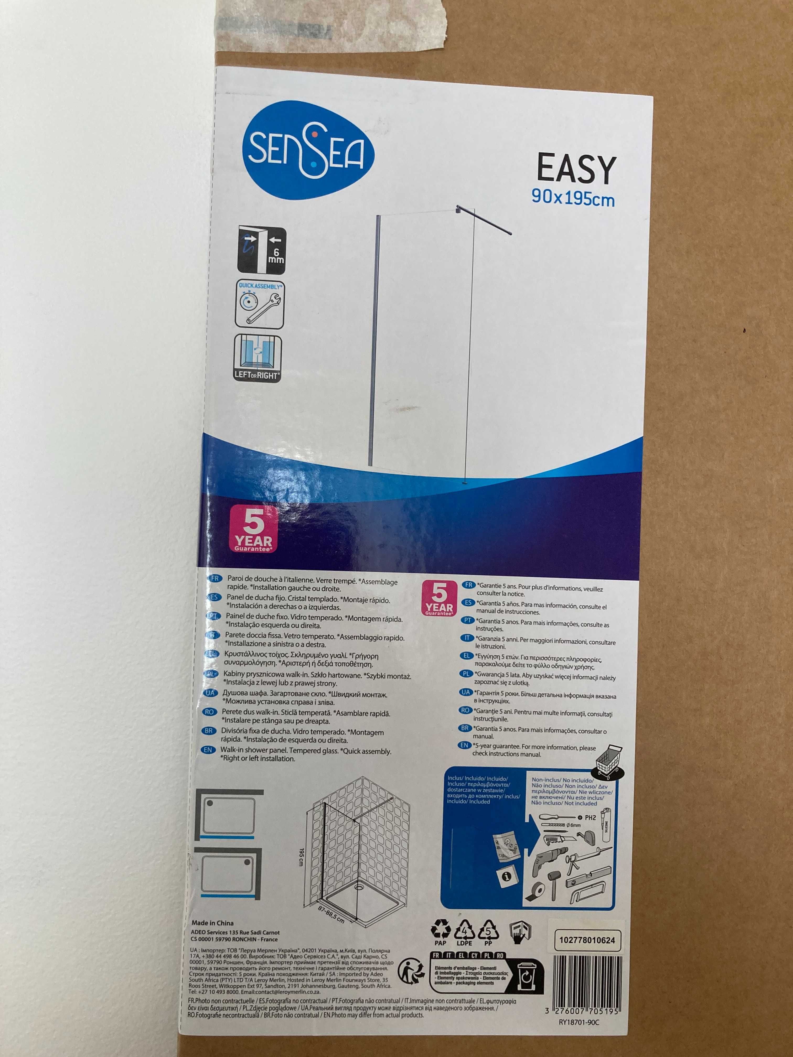 Painel duche lateral  90x195 cm SENSEA