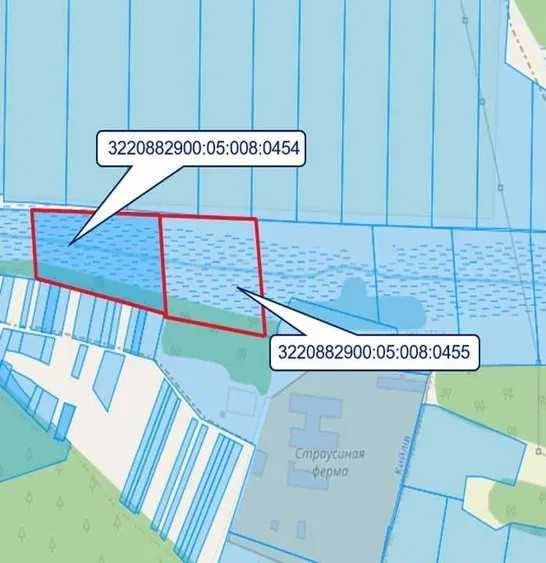 Земельні ділянки заг. пл. 4,0000 га під ОСГ Головурівський с/о