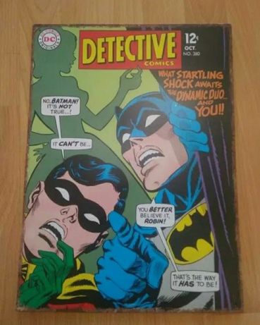 Металевий постер Бетмен та Робін. Детектив. Обкладинка комікса DC.