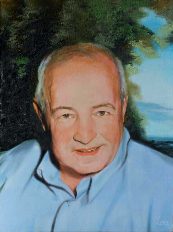 Natal já está logo! Retrato por foto, Pinturas óleo sobre tela.