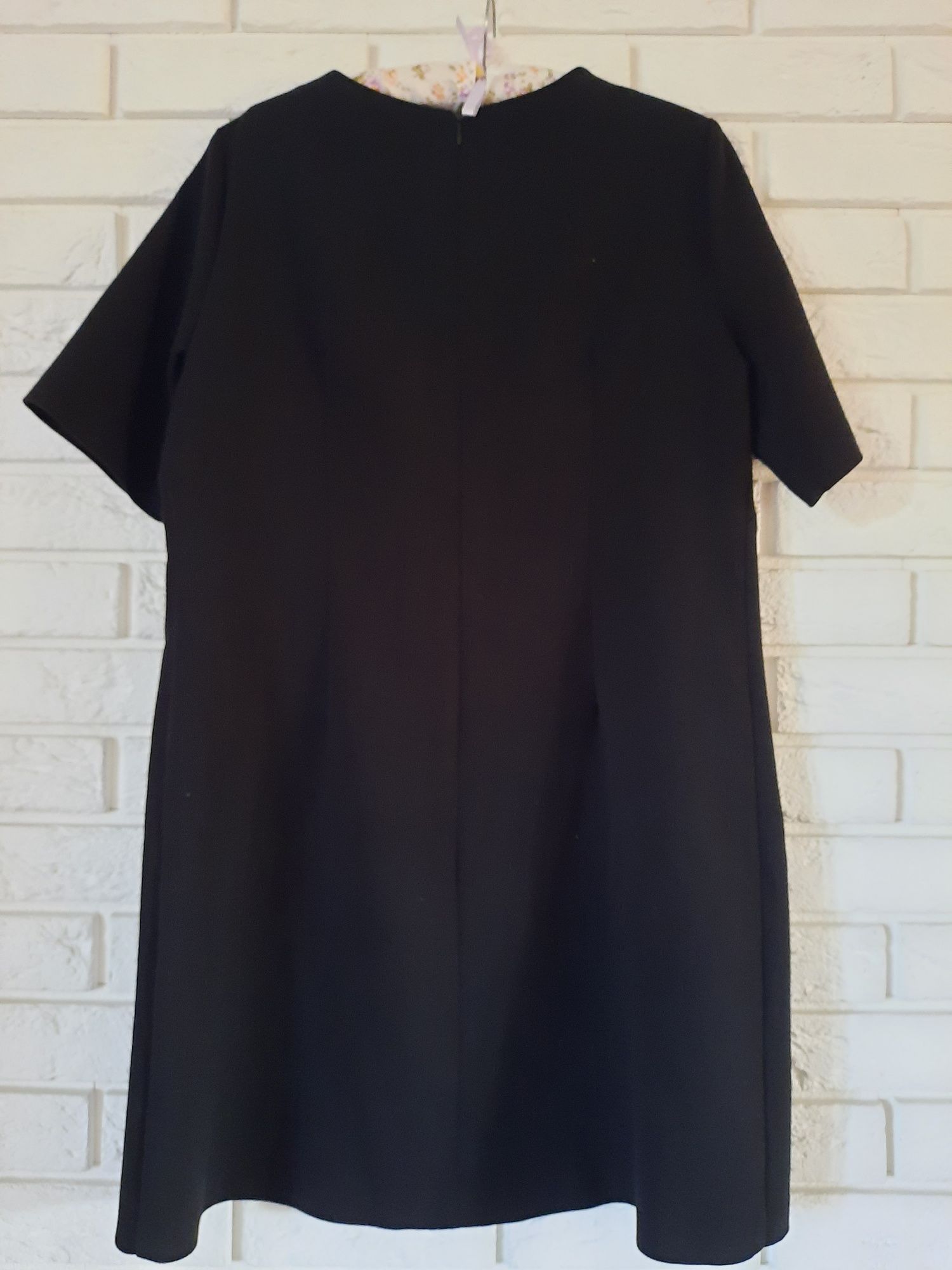 Mała czarna z suwakami mini sukienka r 44