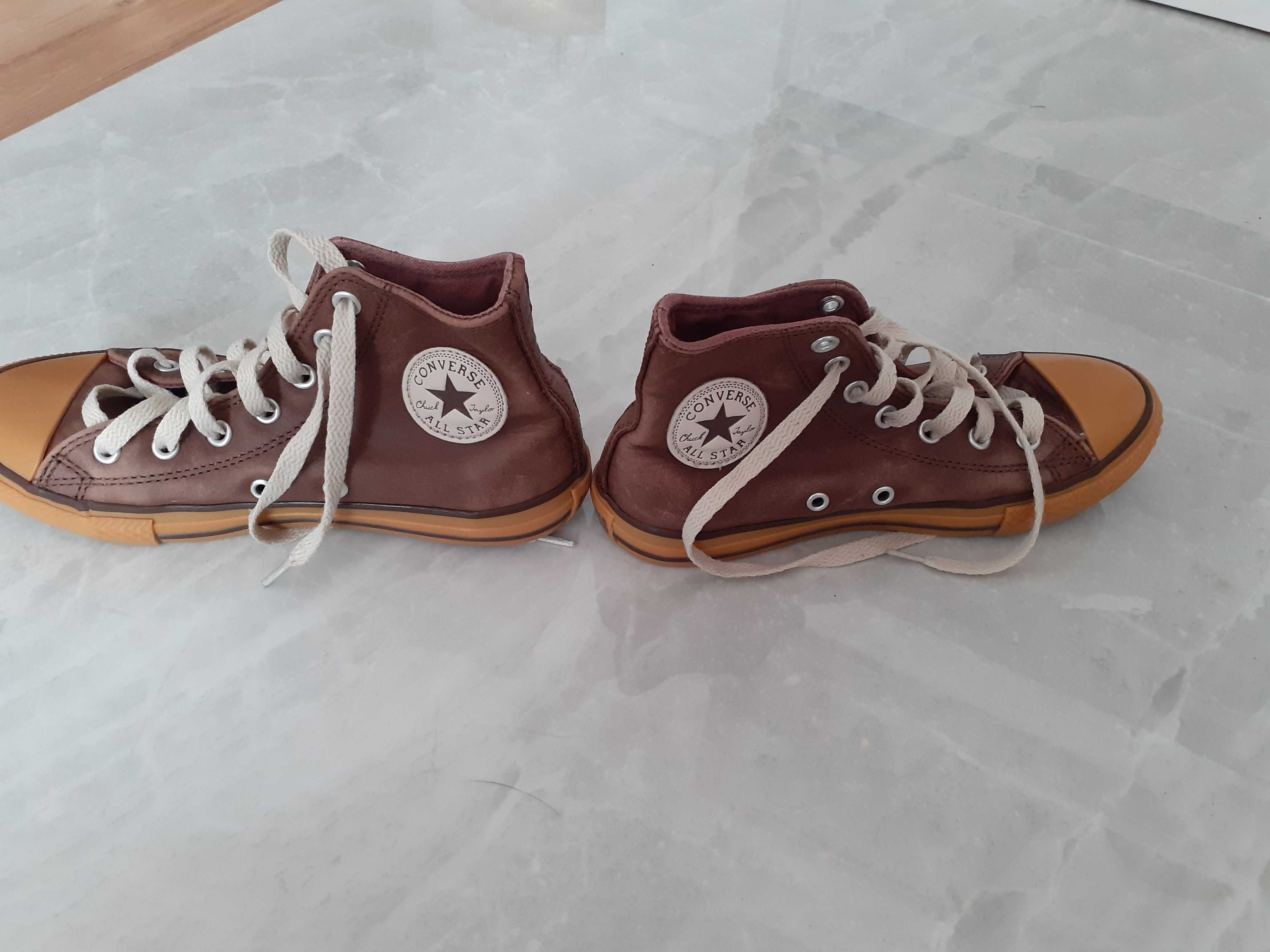 Trampki CONVERSE rozmiar 35 skóra brązowe