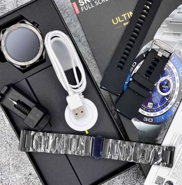 Smart годинник sk4 silver (два ремінці у наборі метал та силікон)
