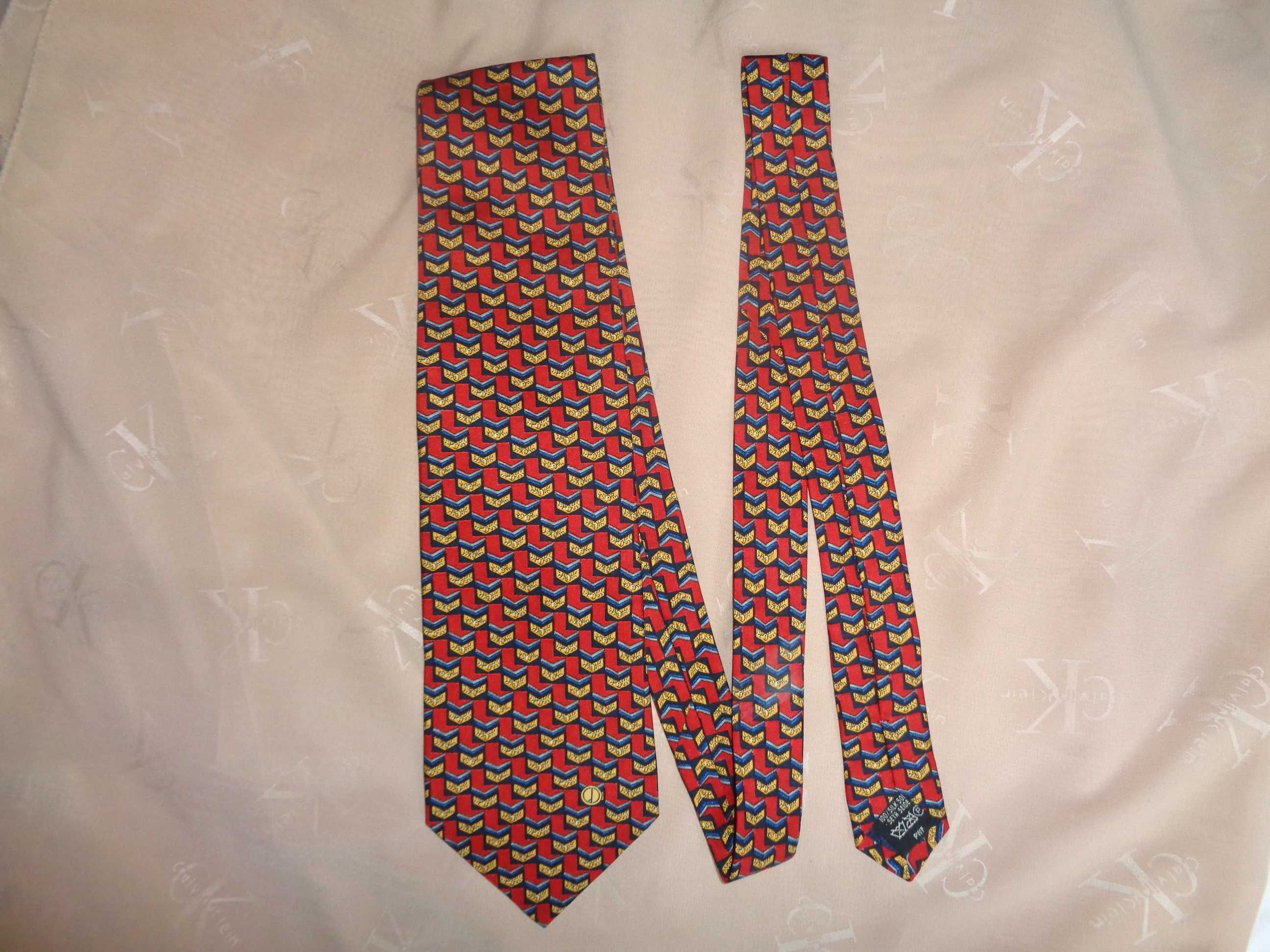 DUNHILL 100% Silk NOWY luksusowy oryginalny jedwabny krawat OKAZJA