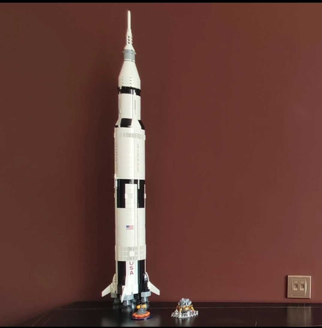 Klocki Zestaw SATURN V  wzór jak lego 92176 zamiennik.NOWE! zapakowane