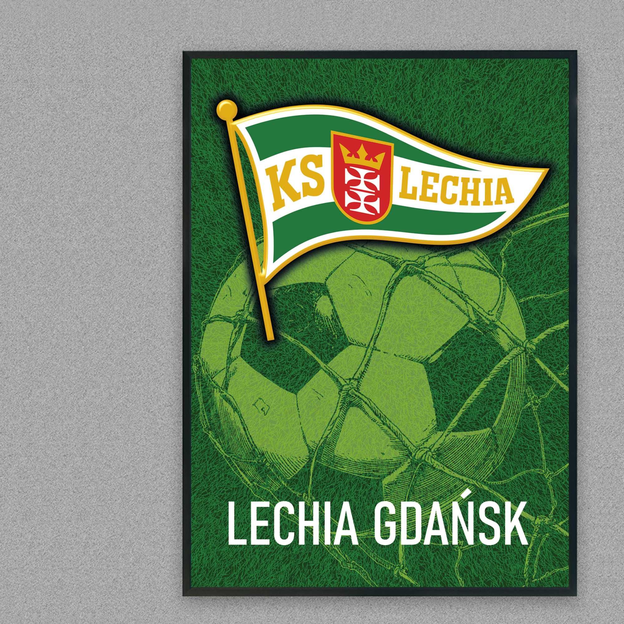 plakat piłkarski lechia gdańsk, plakat lechia gdańsk piłka nożna