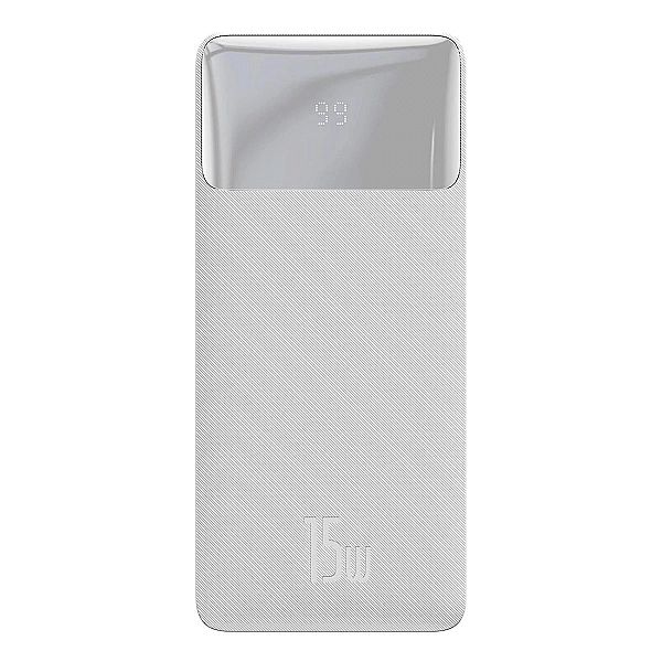 Baseus Bipow powerbank z wyświetlaczem 30000mAh 15W biały (Overseas Ed