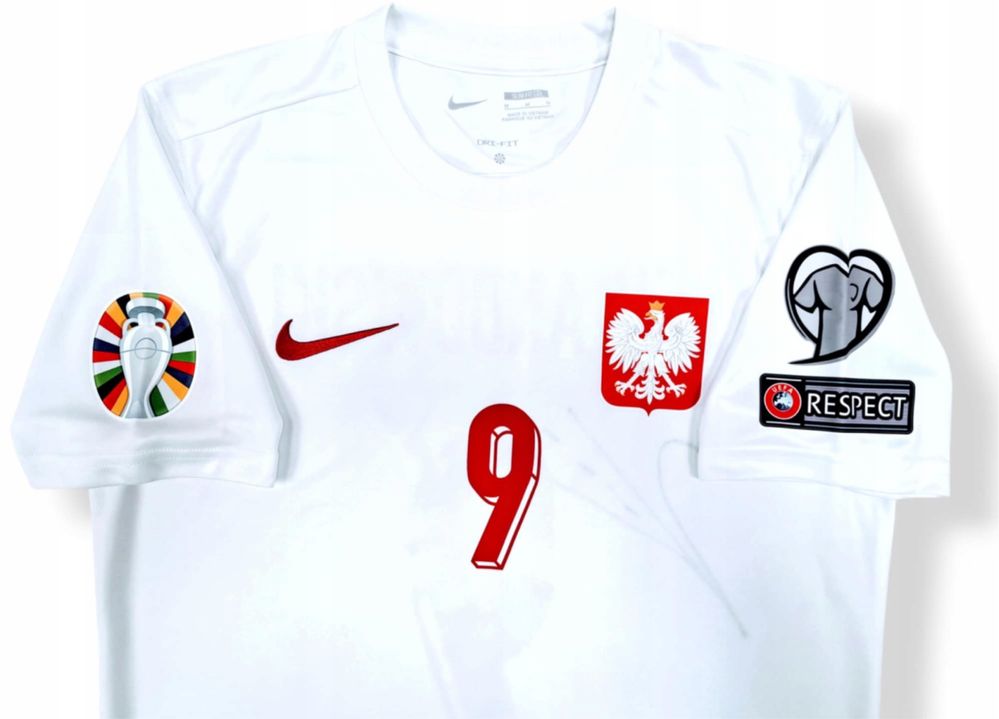 Robert Lewandowski -Polska -koszulka z  autografem  M (pol)