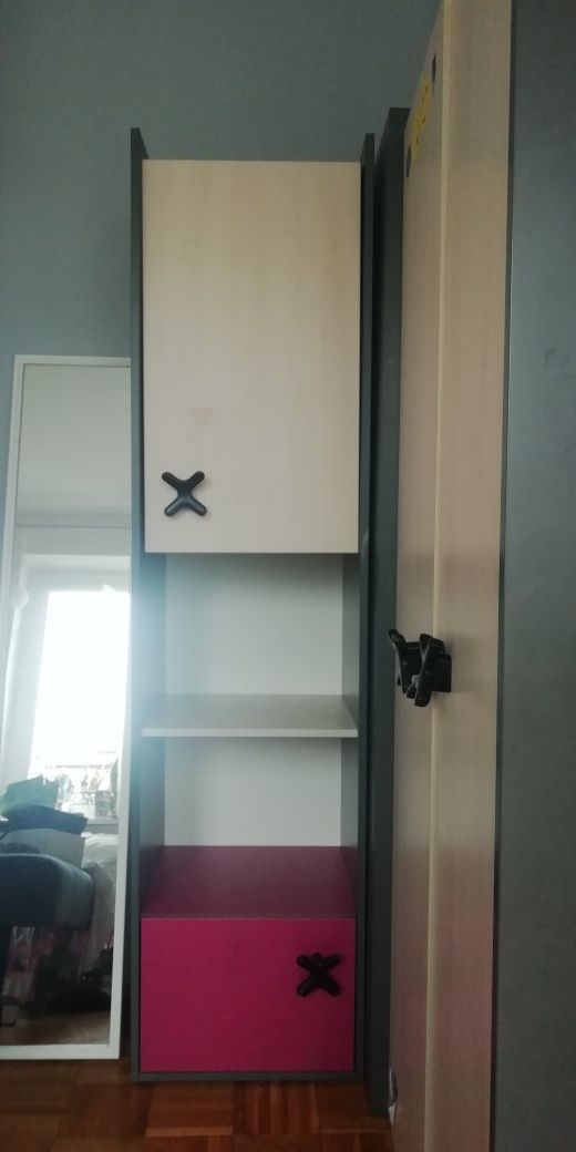 Szafa+półka dziewczęca