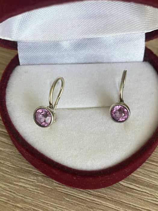 Серебряные серьги 875 СССР