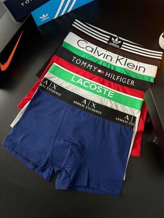 Мужские трусы Лакост/Келвин/Томми/Найк/Адидас. Чоловічі боксери Армані