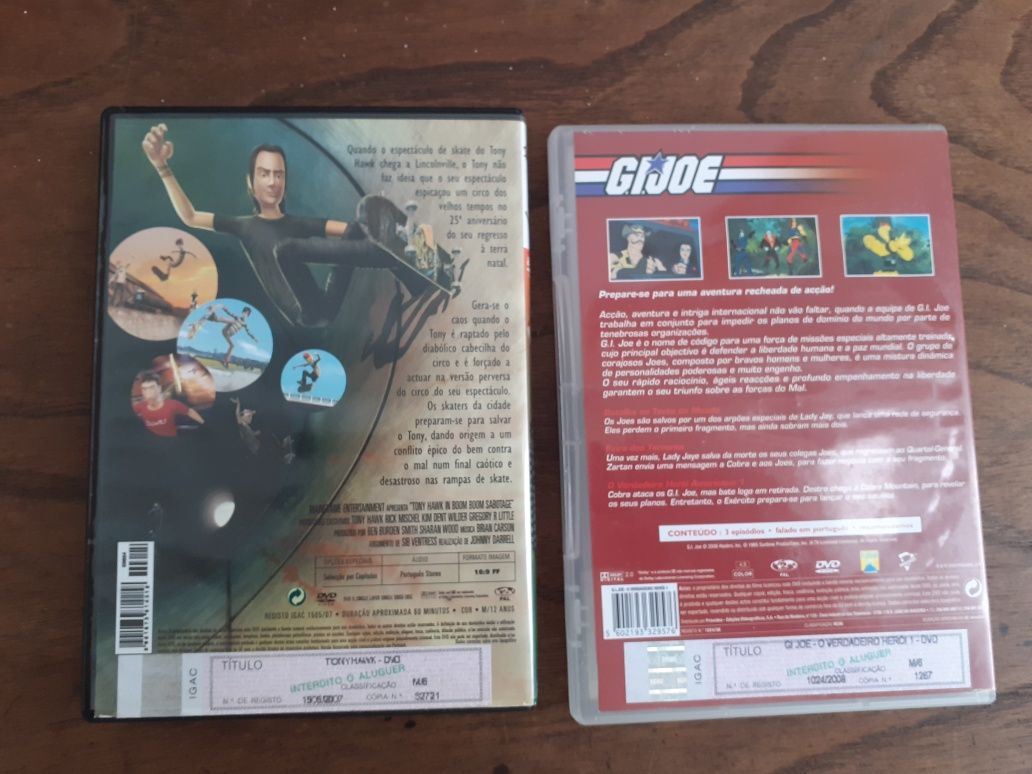 DVD animação, Gi-Joe,  American Dad, Tony Hawk