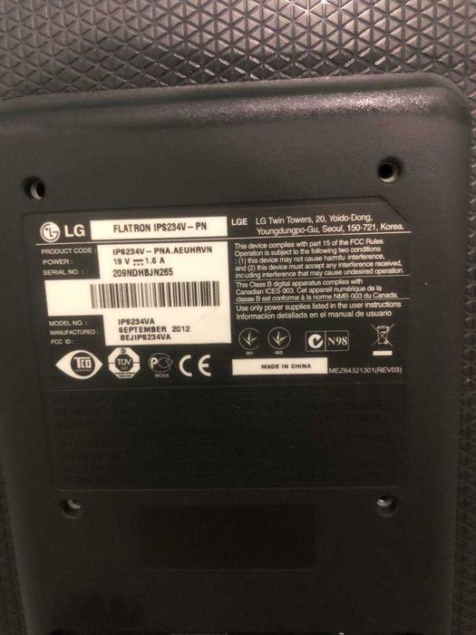Монитор 23" LG IPS234V-PN На запчастини