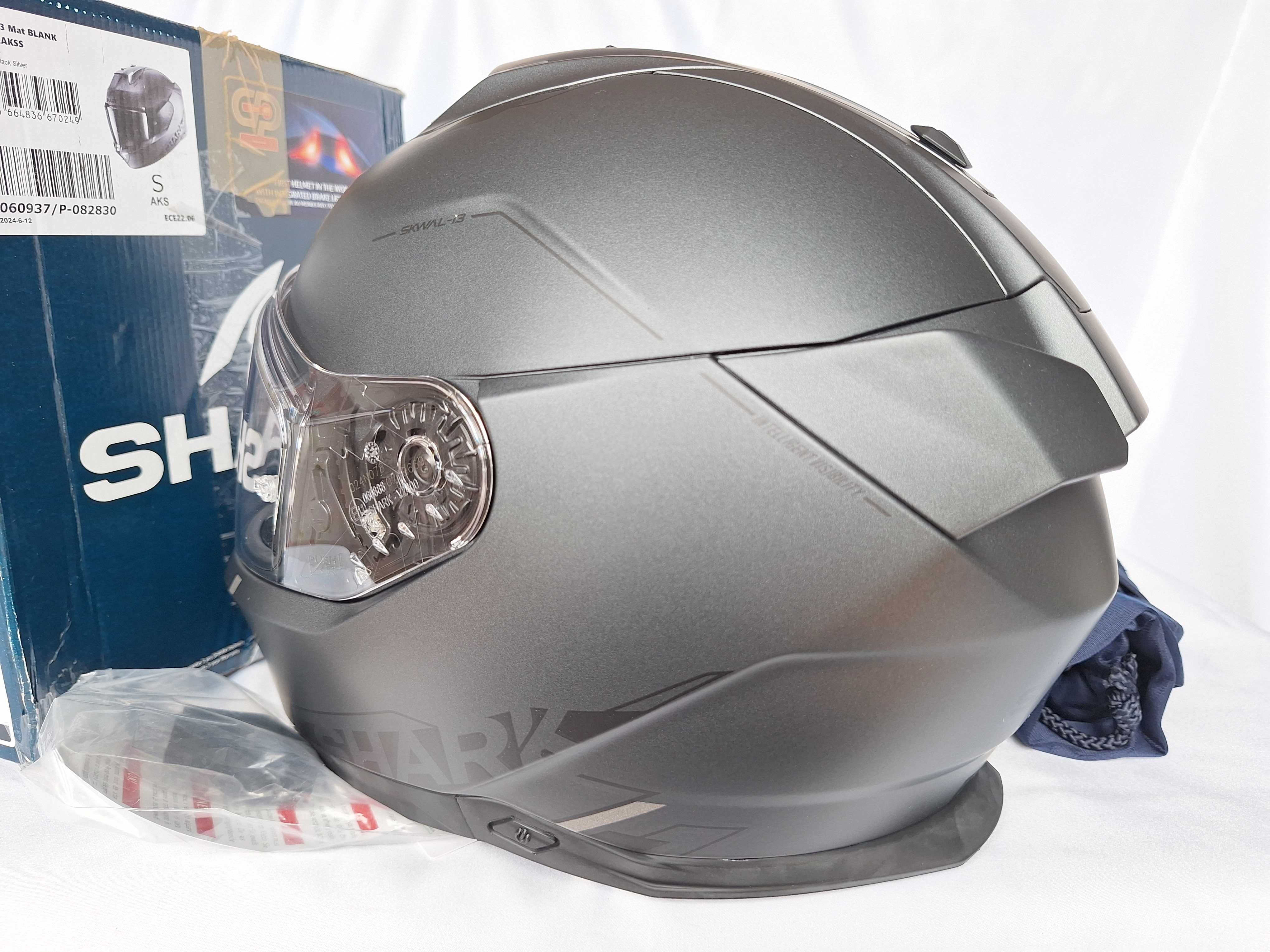 Kask Shark Skwal I3 Mat Blank Anthracite Black Silver S 55-56cm