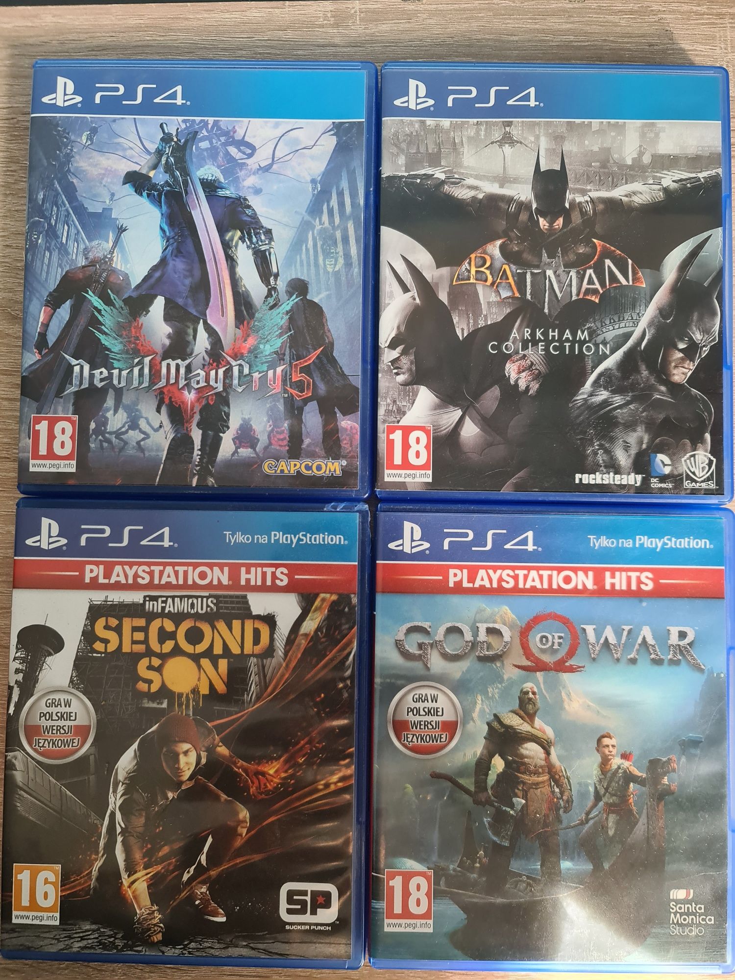 Second son,god of war,devil May cry,batman arkham asylum i city