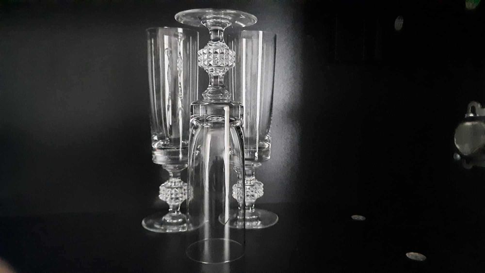 Kieliszki kryształowe do szampana Spiegelau IRINA  lata 60-te 3 sztuki