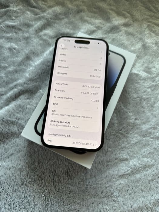 Iphone 14 Pro 512GB + oryginalne pudełko