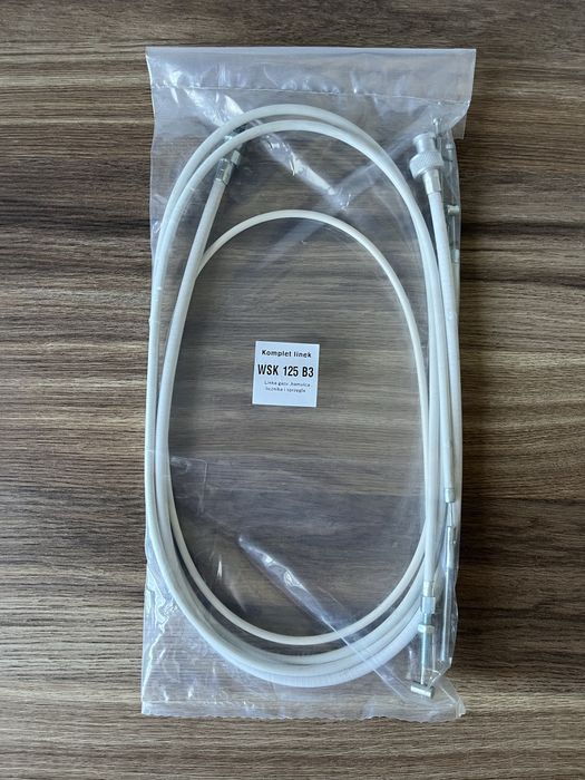 NOWY POLSKI komplet linek linki WSK 125 B3 BIAŁE jednoramówka