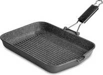 Lagostina grill nieprzywierający, odlew aluminiowy, szary, 24 x 36 cm