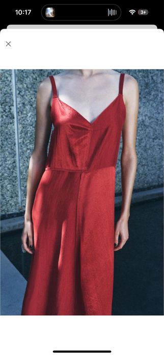 Червона сукня комбінація zara