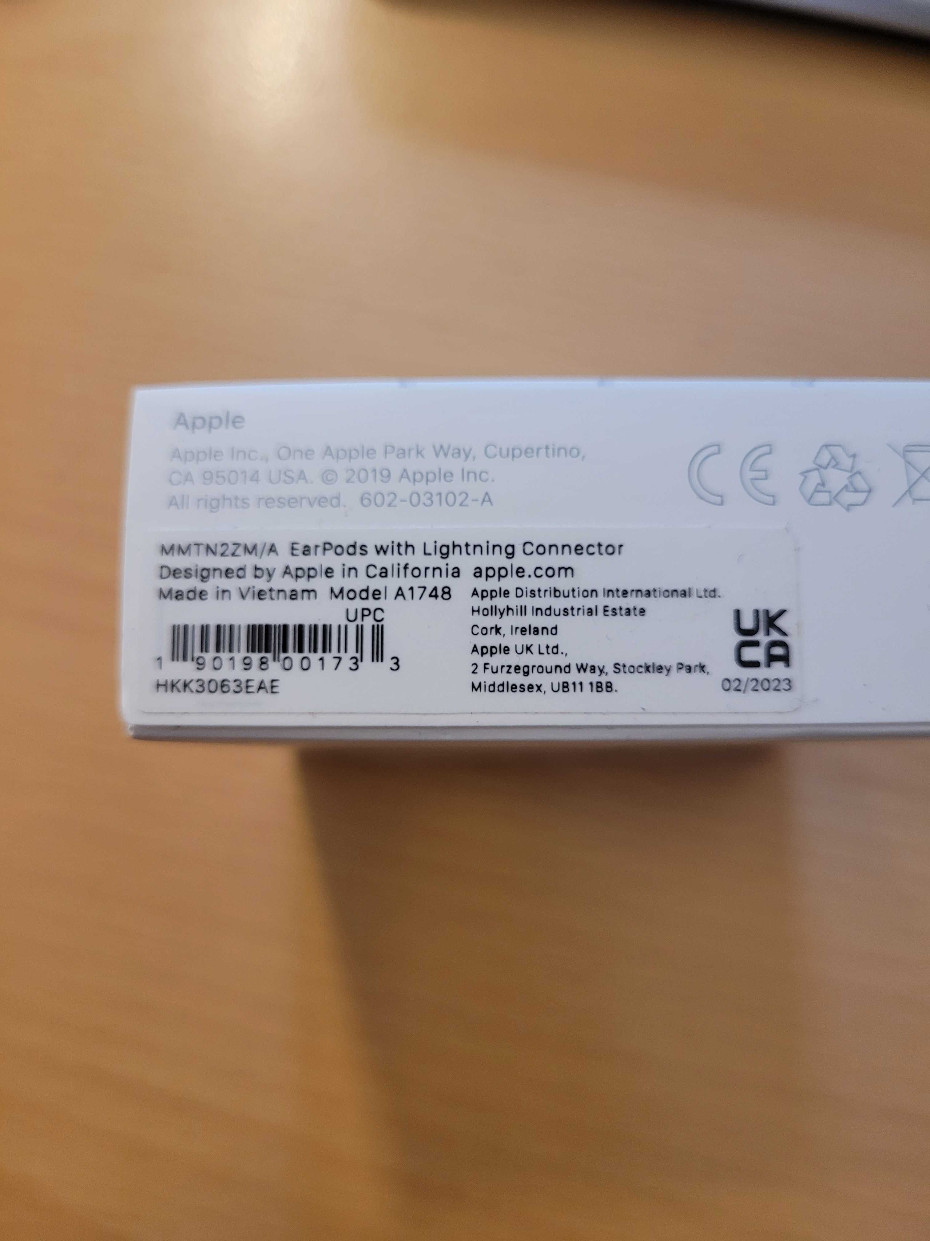 NOWE słuchawki APPLE EarPods Lightning Connector oryginalne nieużywane