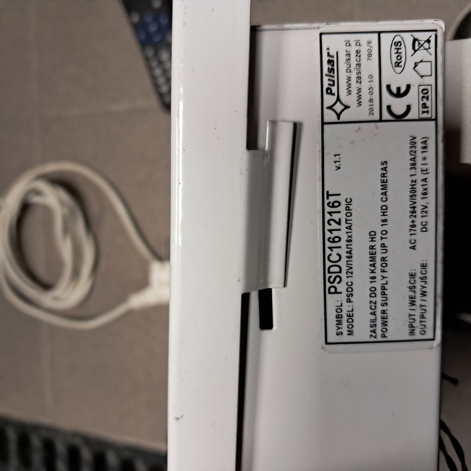 Zasilacz inpulsowy PSDC161216T Zasilacz DC 12V 16A 16x1A TOPIC impulso
