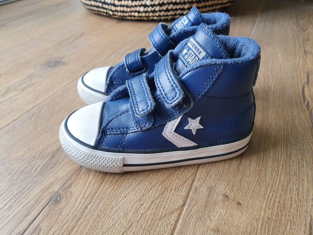 Buty trampki granatowe Converse 22 wkładka 14cm ocieplina